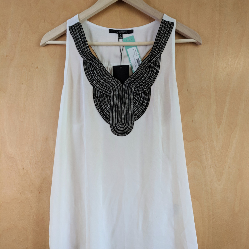 19 Cooper Embellished Silver Stitch tank